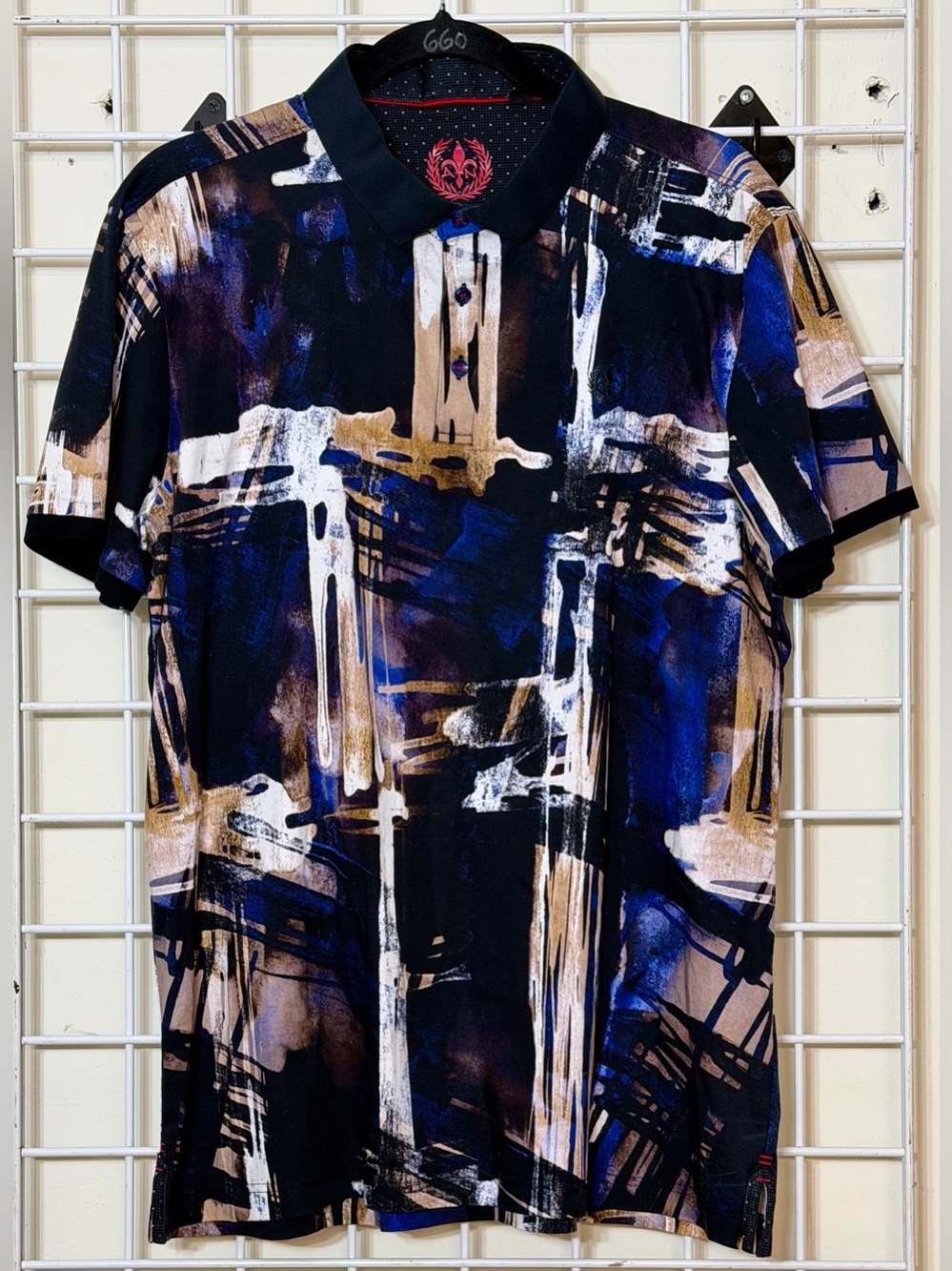 Au Noir Polo Nash Blue Black Spring 2020 Size  5/1XL Excellent Condition